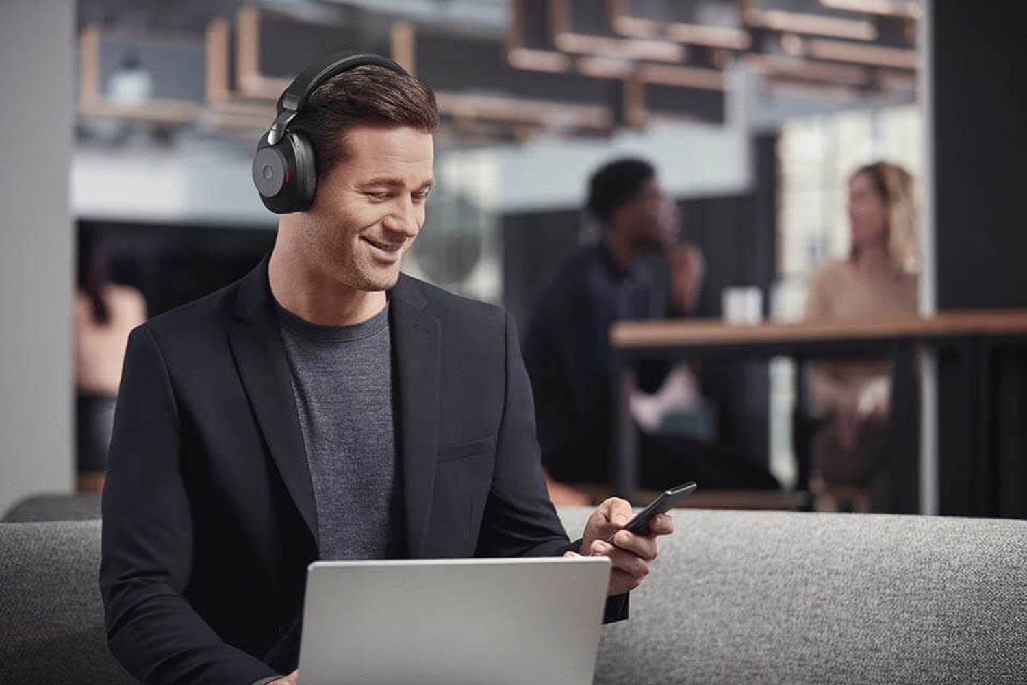 Jabra Evolve2 85 UC USB-C Stereo Bluetooth Headset with Stand