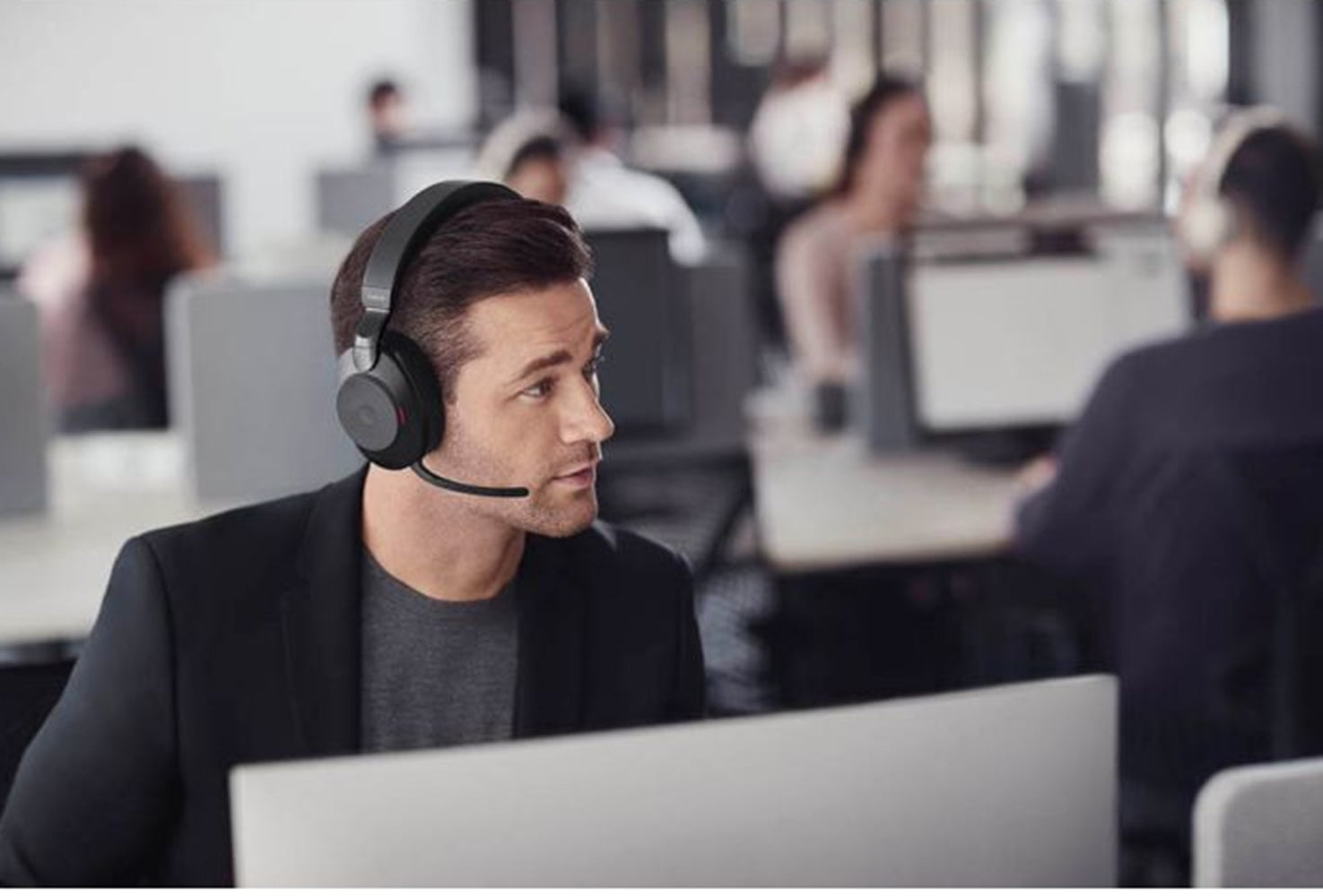 Jabra Evolve2 85 UC USB-A Stereo Bluetooth Headset with Stand