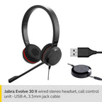 Jabra Evolve 30 II UC USB-C/A Stereo Corded Headset