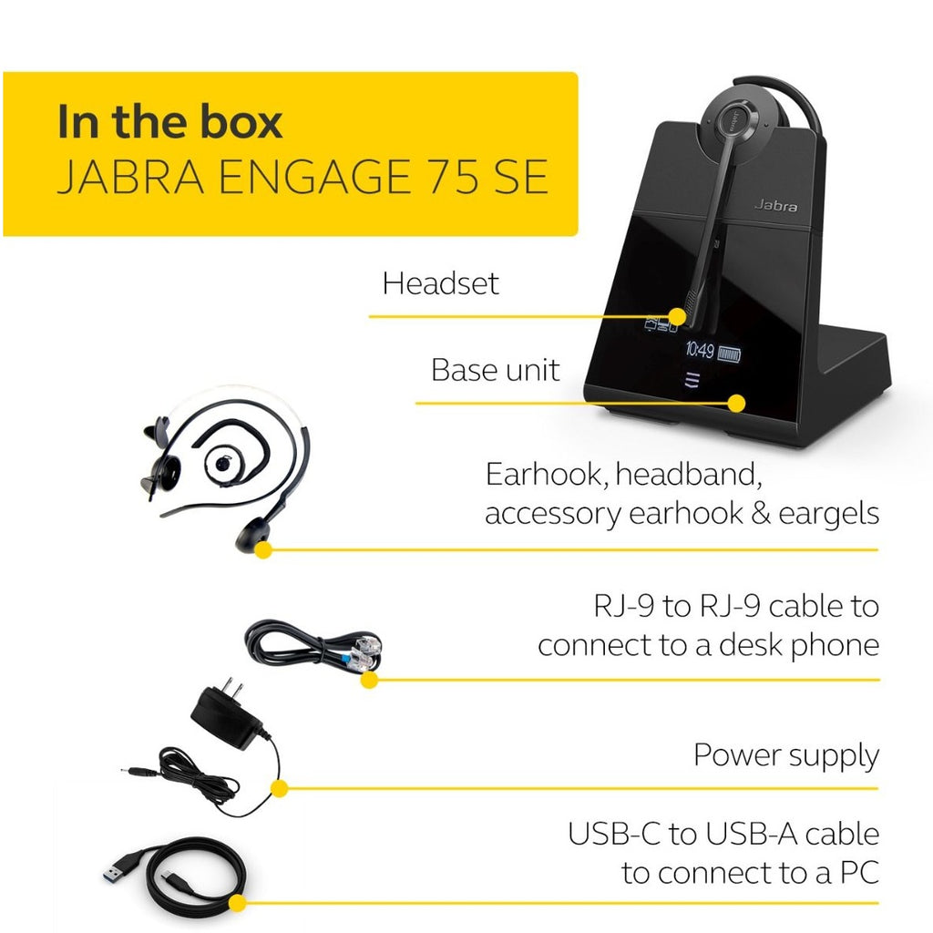 Jabra Engage 75 SE Convertible Wireless Headset