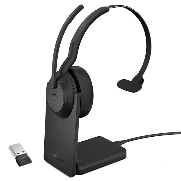 Jabra Evolve2 55 MS Mono Bluetooth Headset with Charging Stand