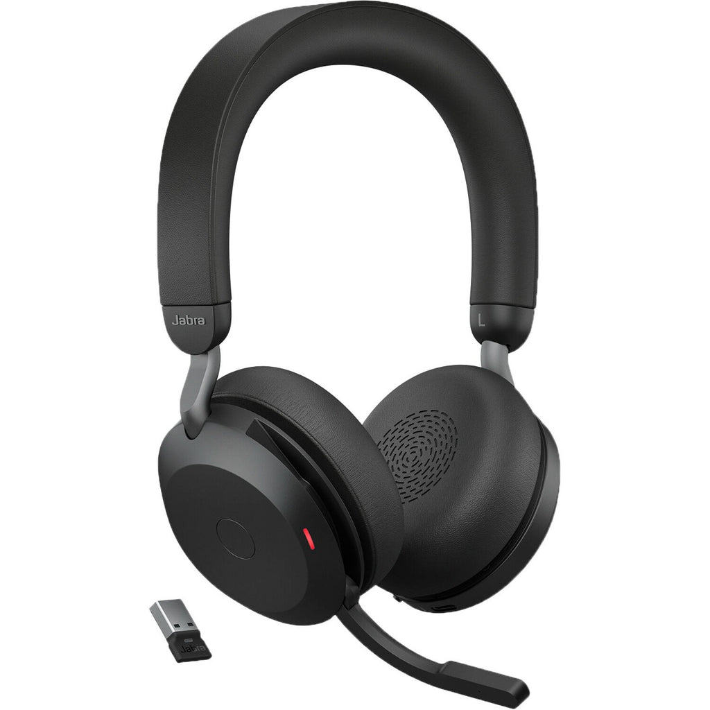 Jabra Evolve2 75 MS USB-C Stereo Bluetooth Headset with Charging Stand