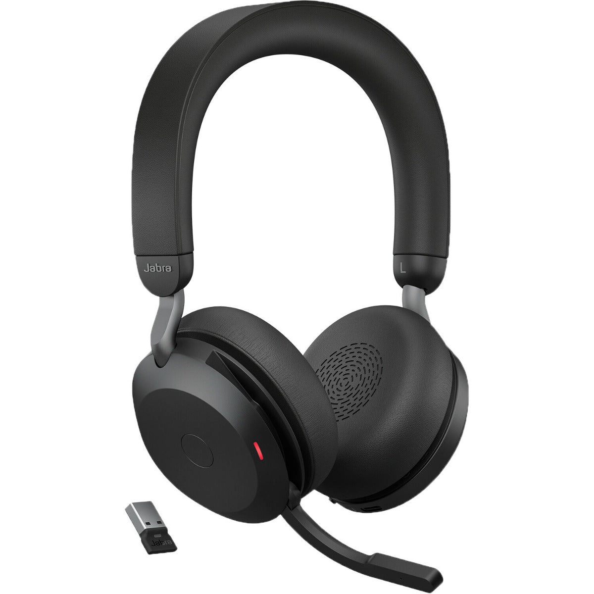 Jabra Evolve2 75 MS USB-C Stereo Bluetooth Headset with Charging Stand