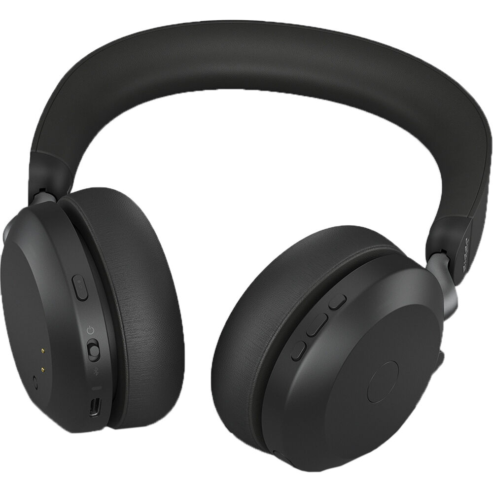 Jabra Evolve2 75 MS USB-C Stereo Bluetooth Headset with Charging Stand