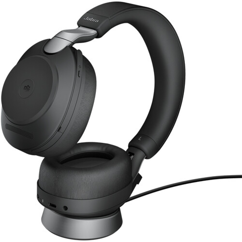 Jabra Evolve2 85 MS USB-C Stereo Bluetooth Headset with Charging Stand