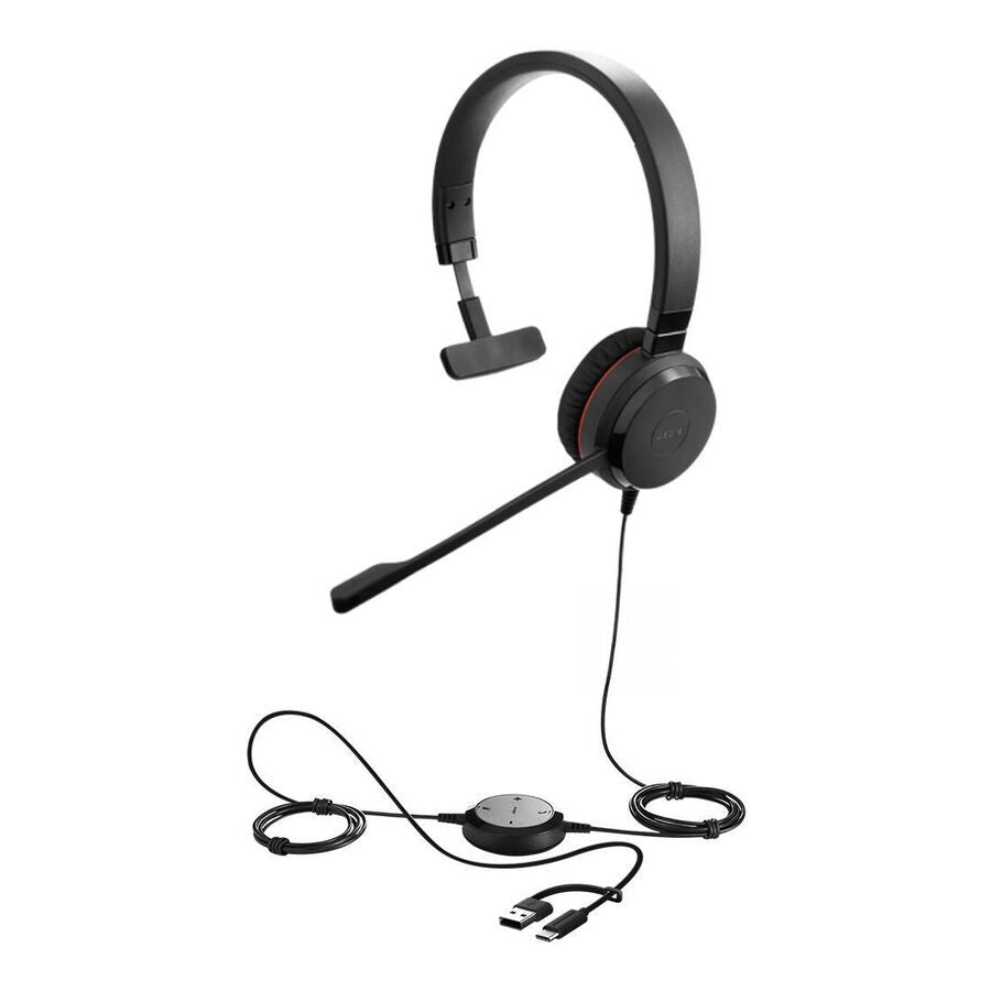 Jabra Evolve 20 SE MS USB-C/A Mono Corded Headset 