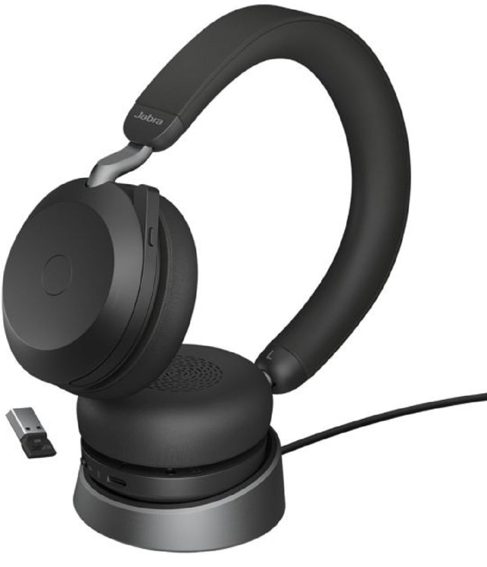 Jabra Evolve2 75 UC USB-A Stereo Bluetooth Headset with Stand