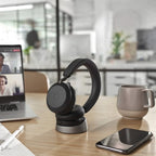 Jabra Evolve2 75 UC USB-A Stereo Bluetooth Headset with Stand