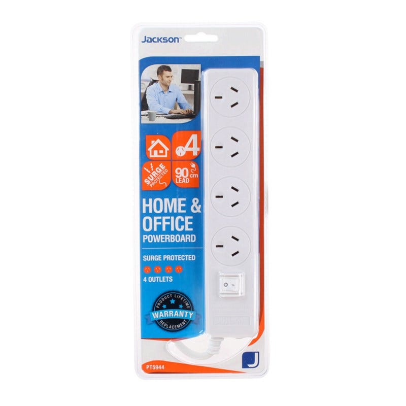 Jackson 4 Way Power Board with Surge Protection