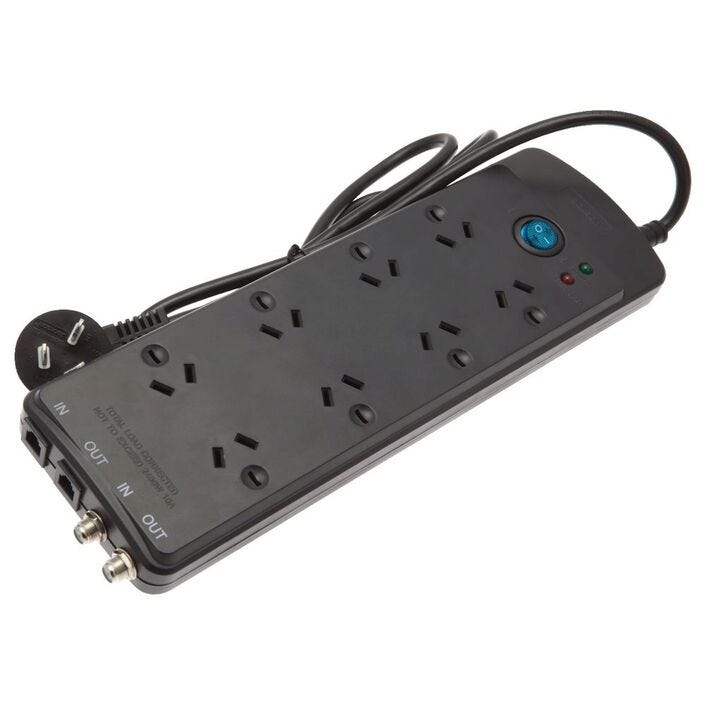 Jackson Home & Office 8 Outlet Surge Protect Powerboard