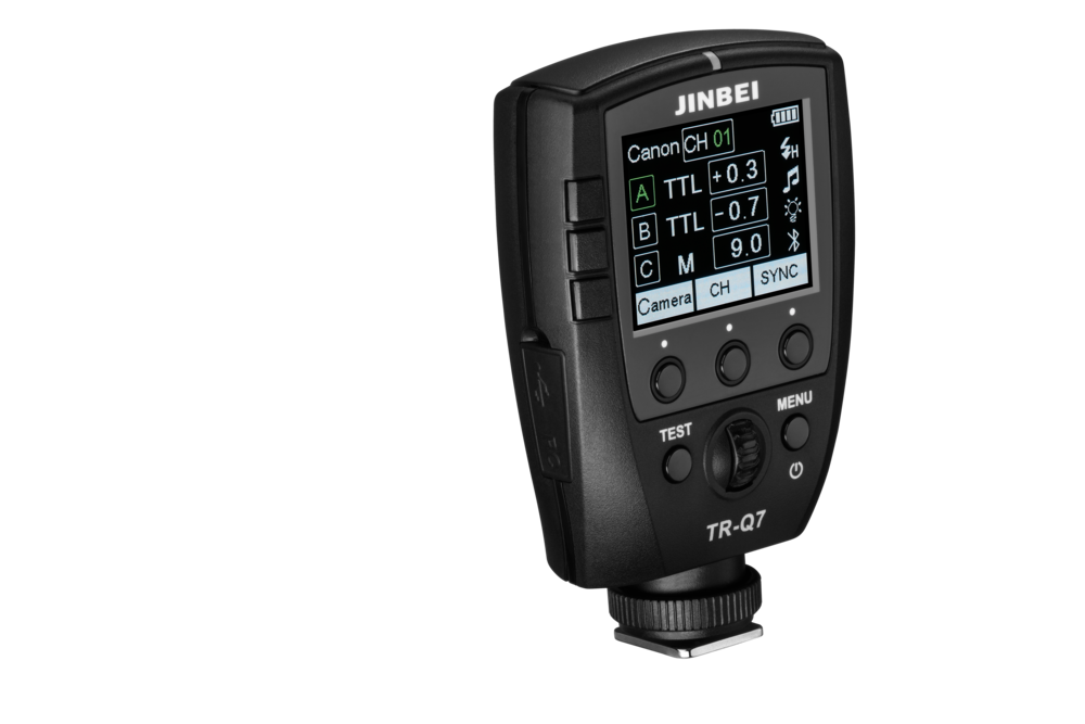 Jinbei TR-Q7II Multi brand TTL wireless flash trigger with colour screen