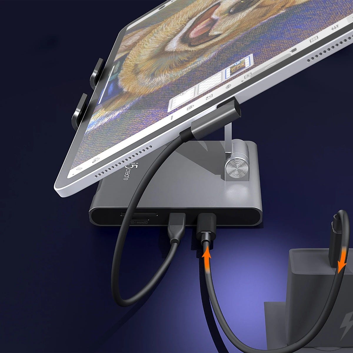 j5create Multi-Angle 4K Docking Station with USB-C 100W PD