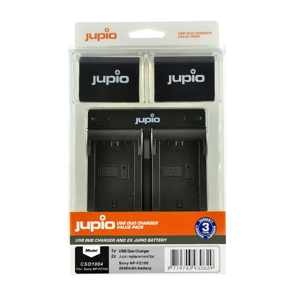 Jupio Sony NP-FZ100 Twin Battery + Dual Charger Kit