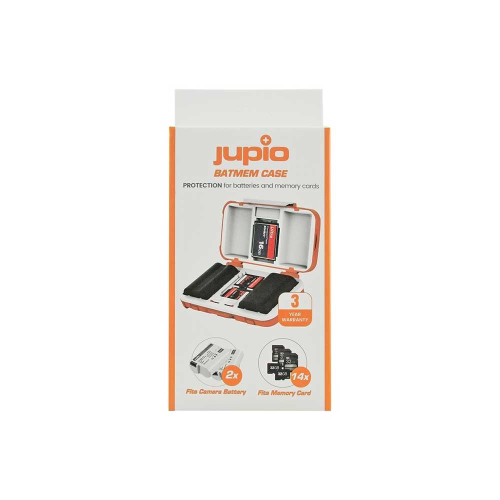 Jupio Hard Battery Case Fits 2 batteries  plus 14 Memory Cards