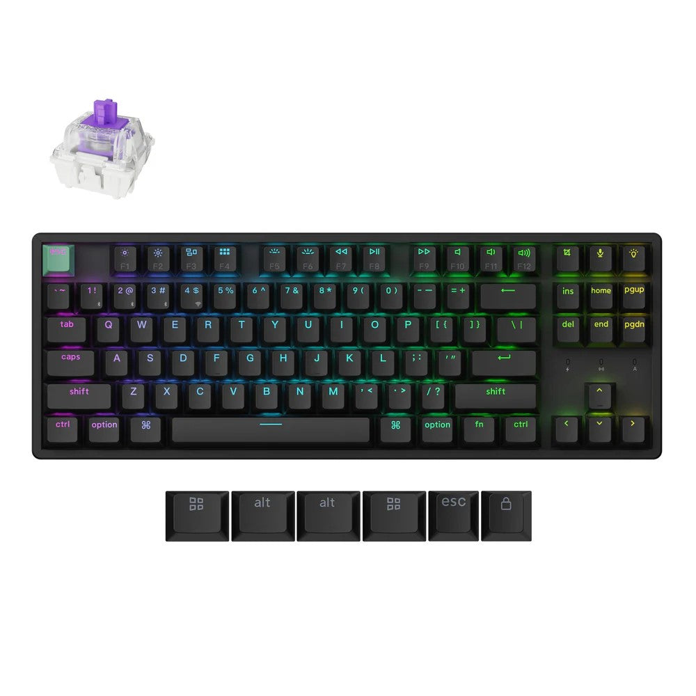 Keychron K8 HE Magnetic TKL Keyboard (Black) (Gateron Nebula Switch)