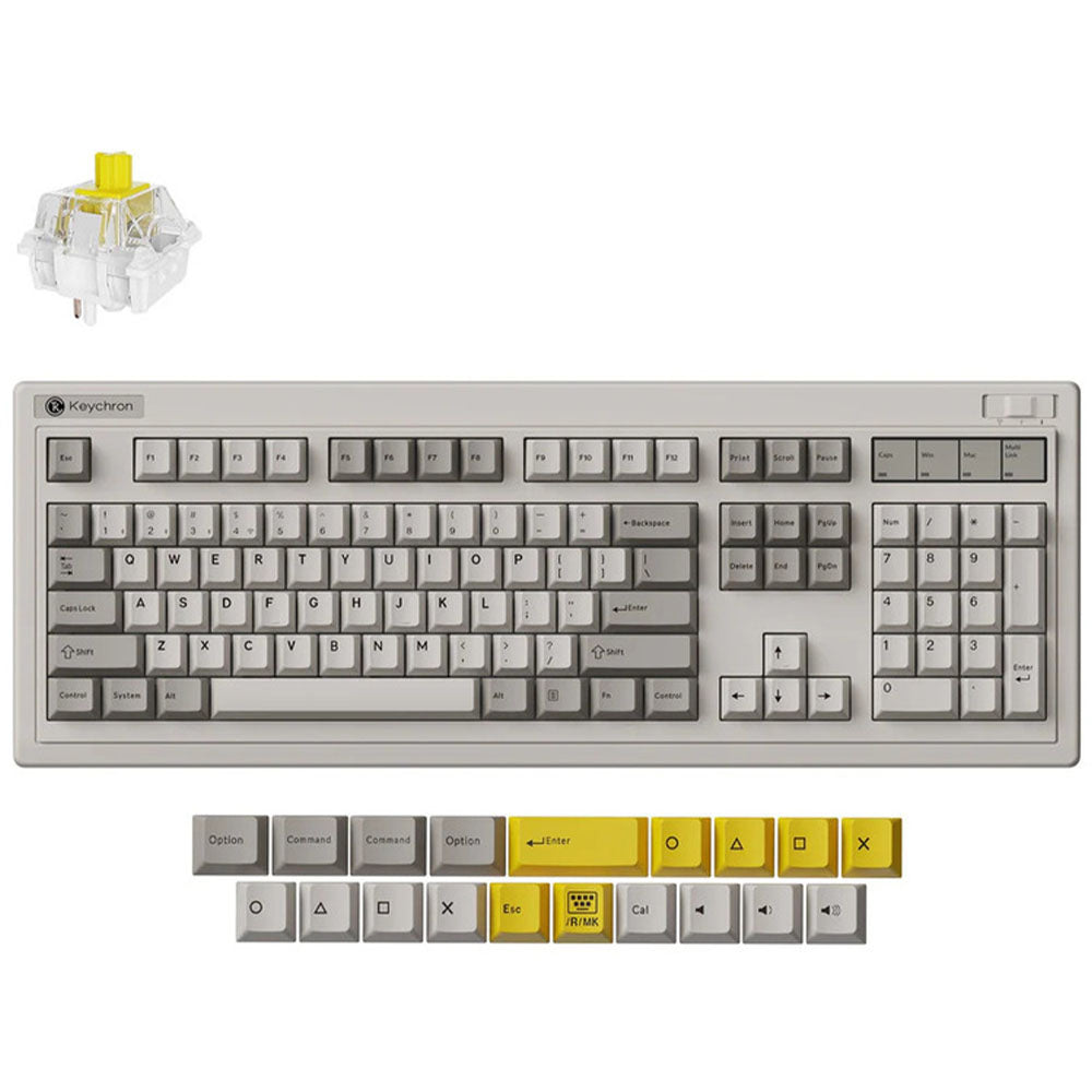 Keychron R6 QMK Wireless RGB Mechanical Keyboard (Retro) (Super Banana Switch)