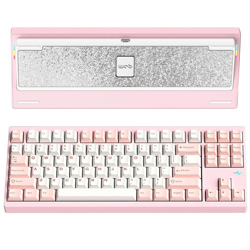 WOBKEY Crush80 Reboot Pro TKL RGB Wireless Keyboard (Pink) (Cocoa Switch)