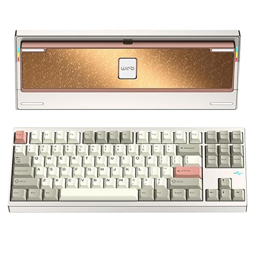 WOBKEY Crush80 Reboot Pro TKL RGB Wireless Keyboard (Warm Silver) (Cocoa Switch)