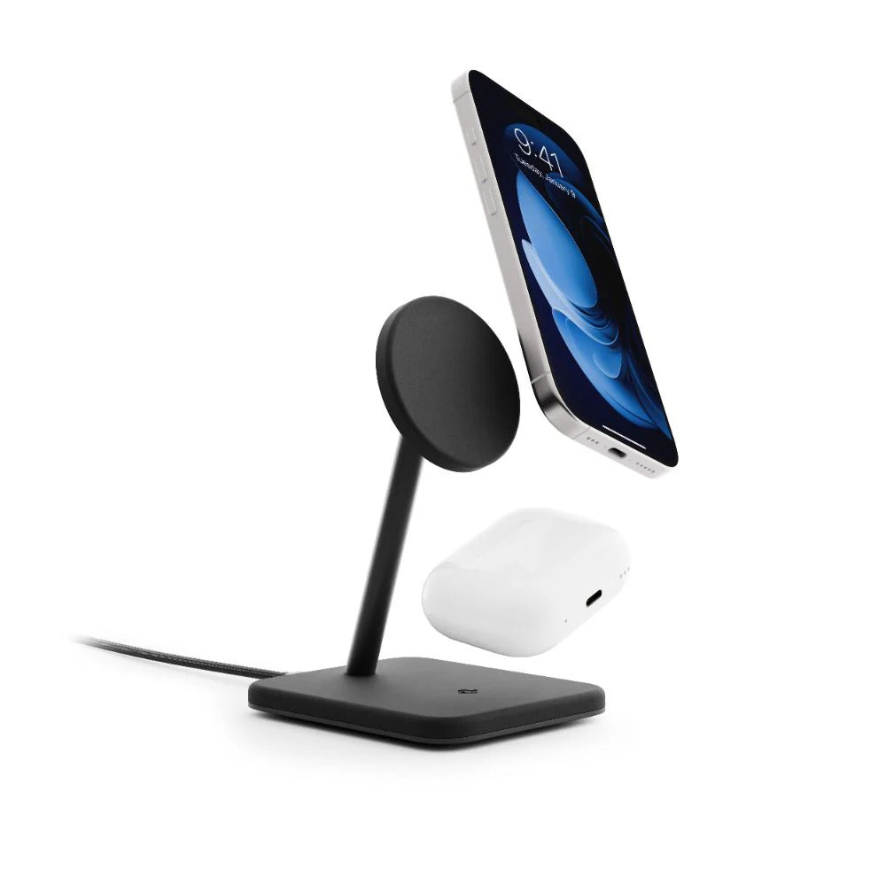 Twelve South HiRise 2 Deluxe 2-in-1 Qi2 Charger (Black)