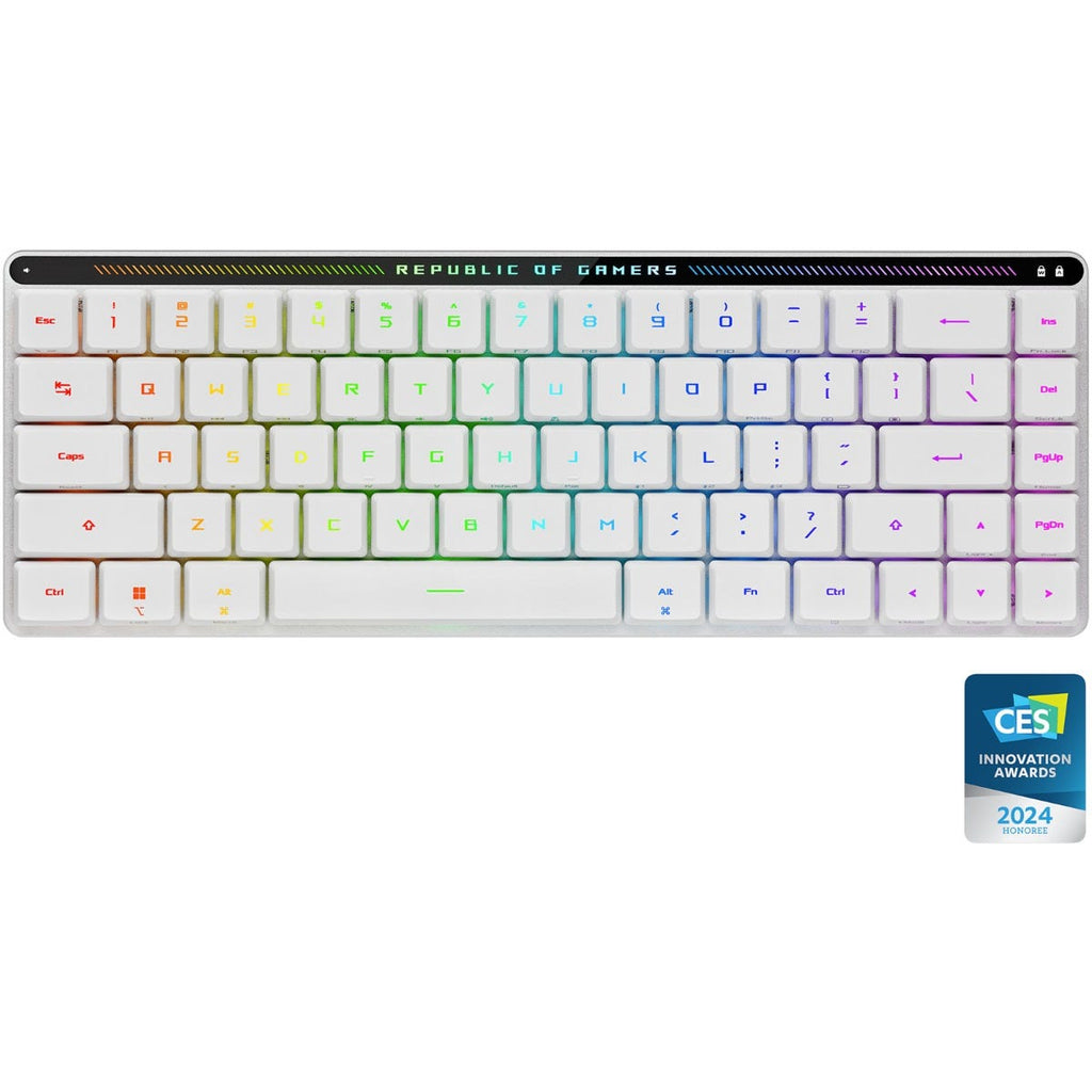ASUS ROG FALCHION 65% Wireless Mechanical Gaming Keyboard (White) (Red Switches) 