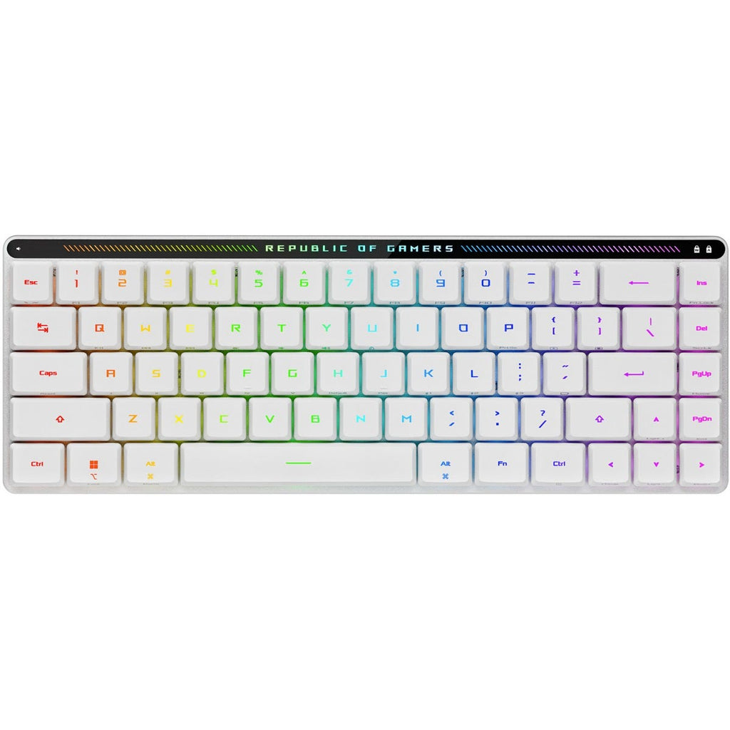 ASUS ROG FALCHION 65% Wireless Mechanical Gaming Keyboard (White) (Red Switches) 