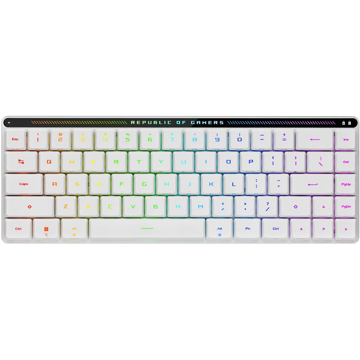 ASUS ROG FALCHION 65% Wireless Mechanical Gaming Keyboard (White) (Red Switches) 