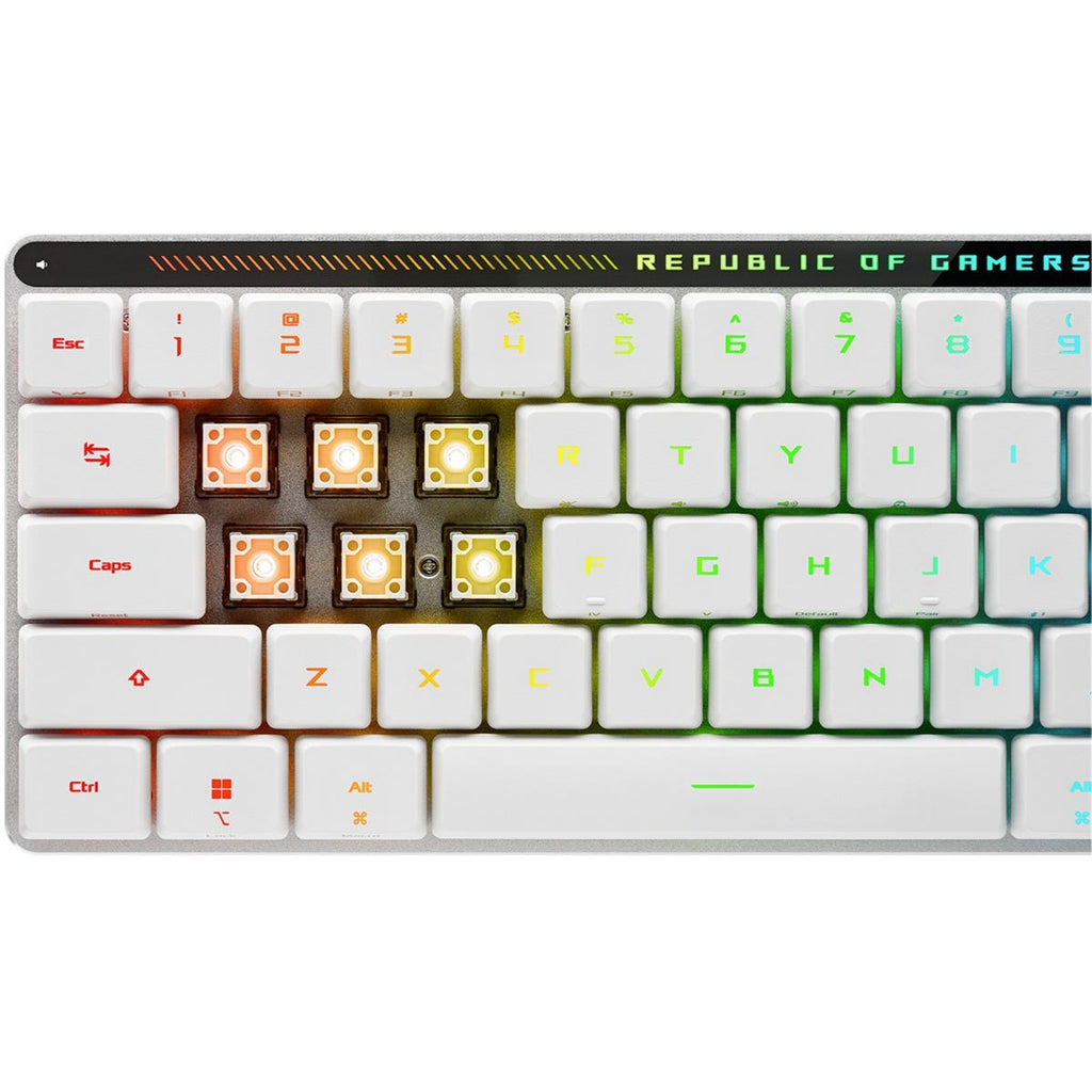 ASUS ROG FALCHION 65% Wireless Mechanical Gaming Keyboard (White) (Red Switches) 