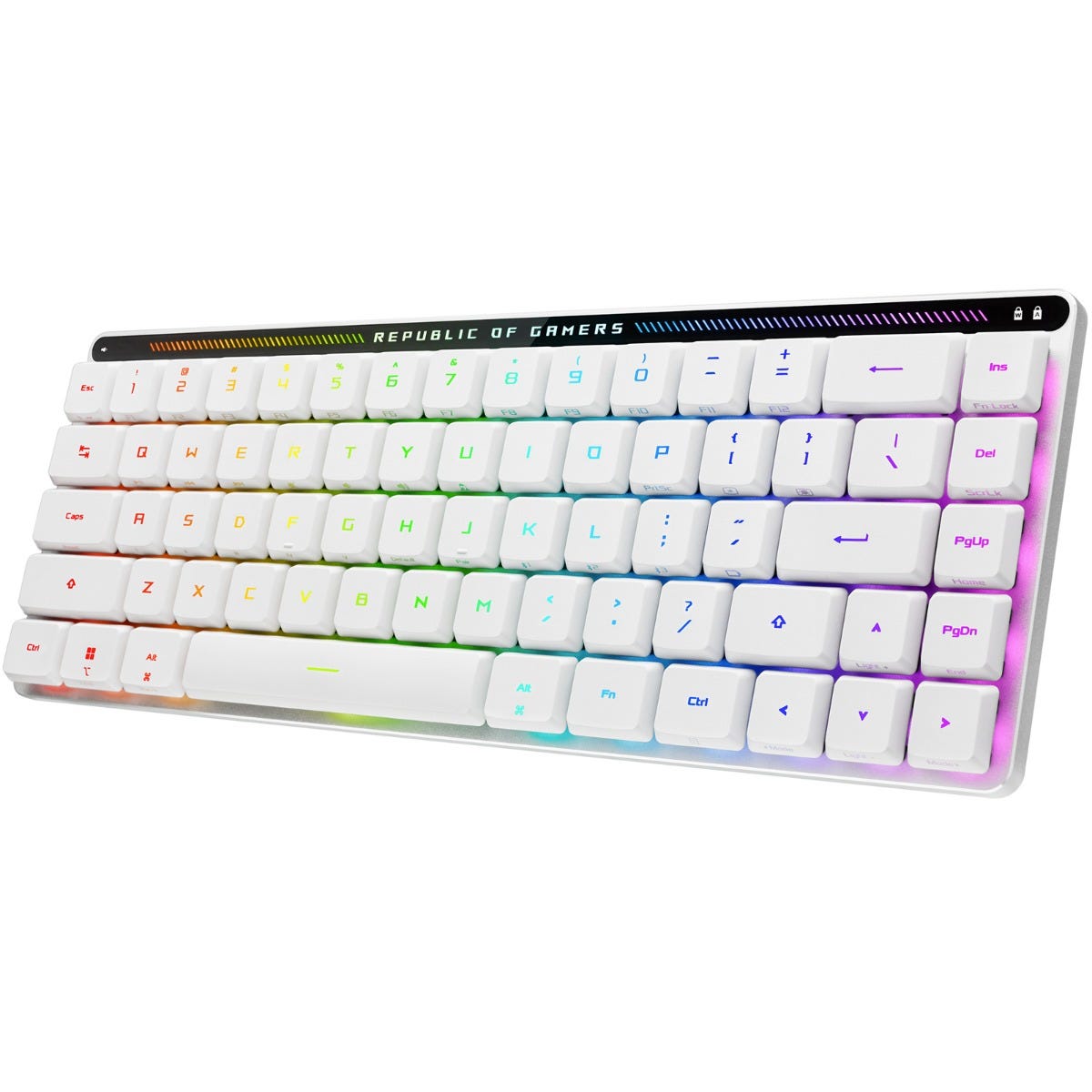 ASUS ROG FALCHION 65% Wireless Mechanical Gaming Keyboard (White) (Red Switches) 