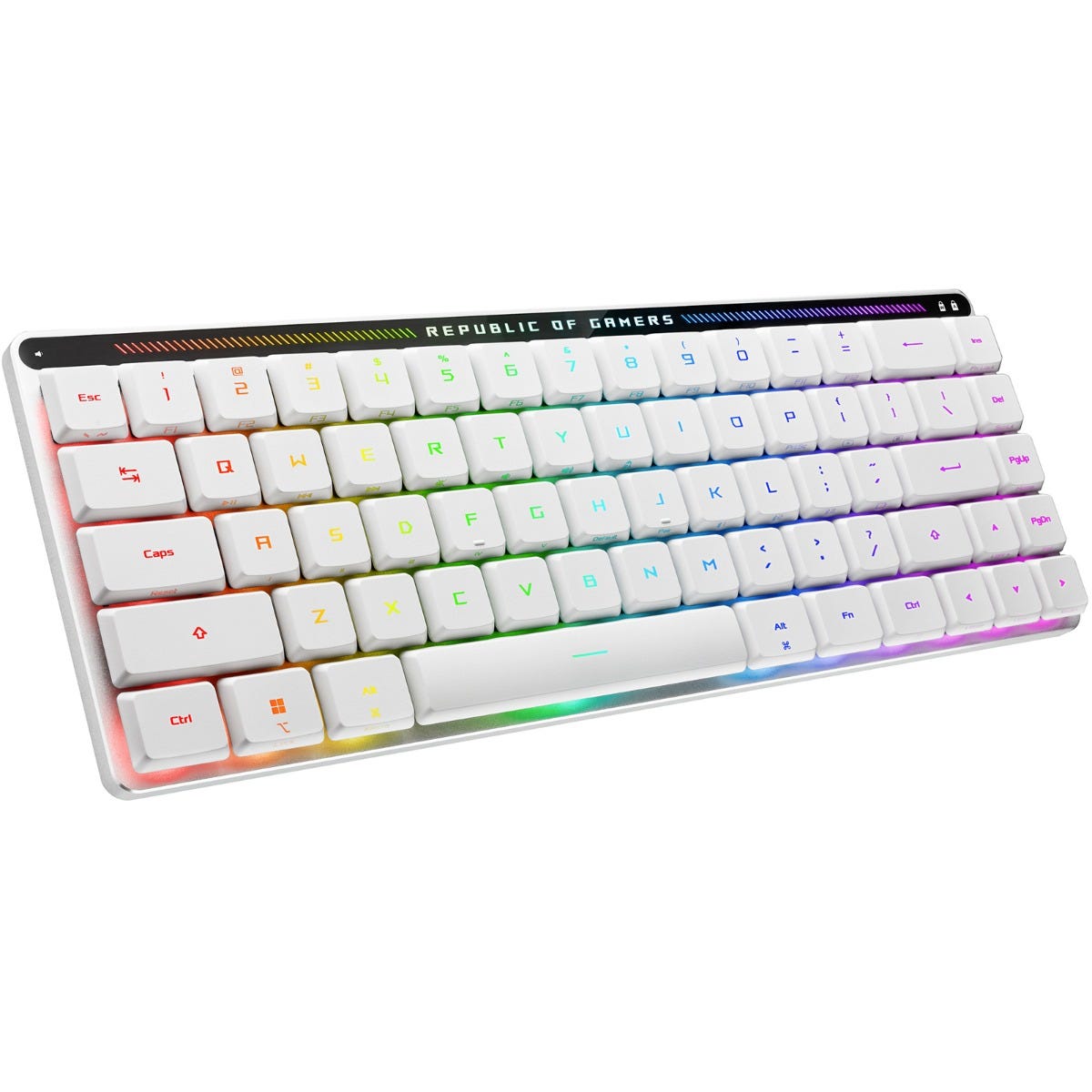 ASUS ROG FALCHION 65% Wireless Mechanical Gaming Keyboard (White) (Red Switches) 