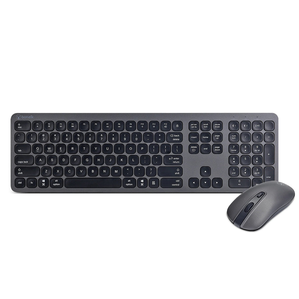 Bonelk Slim Bluetooth Wireless Keyboard and Mouse Combo (Space Grey)