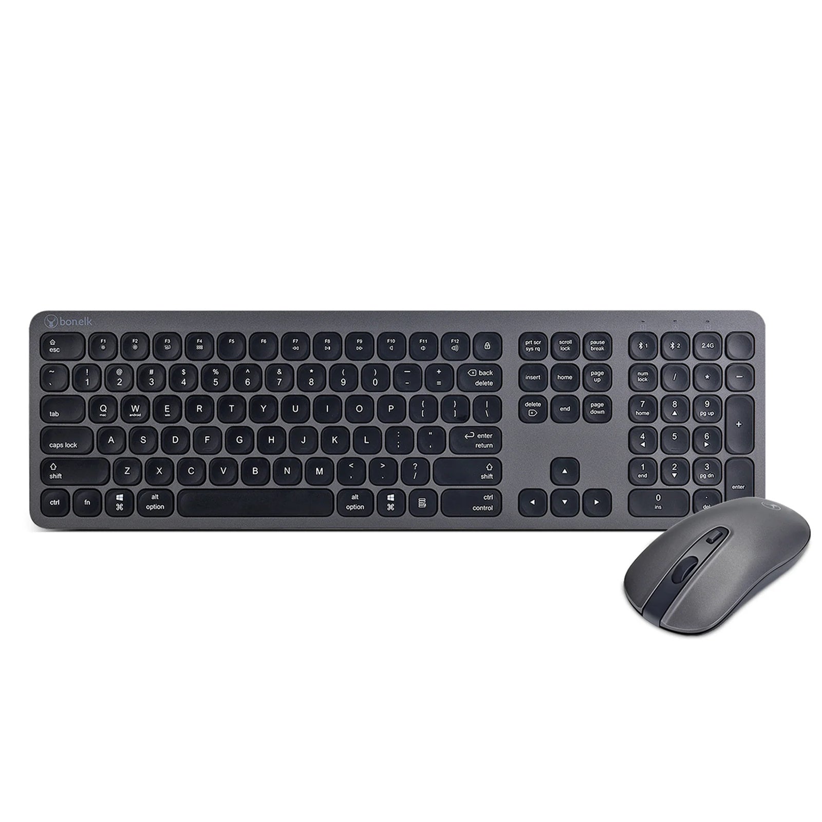 Bonelk Slim Bluetooth Wireless Keyboard and Mouse Combo (Space Grey)