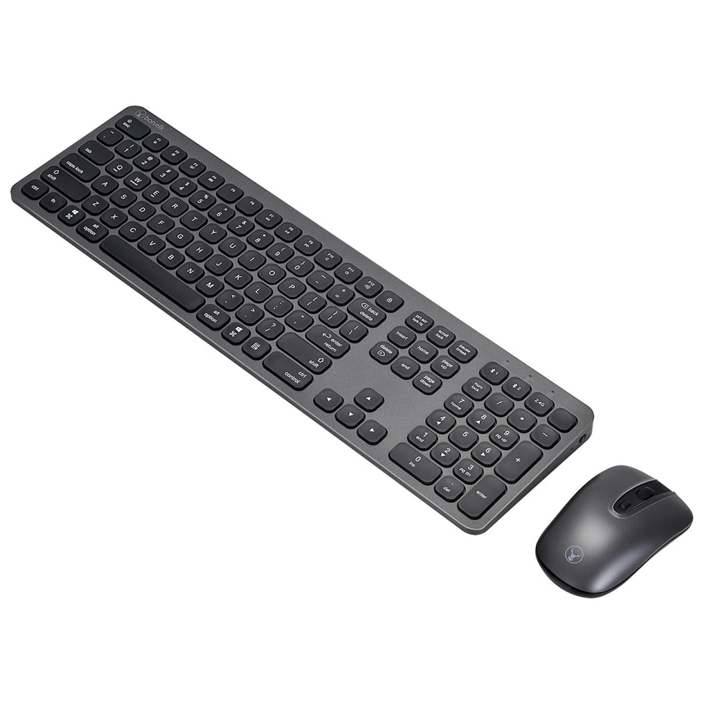 Bonelk Slim Bluetooth Wireless Keyboard and Mouse Combo (Space Grey)