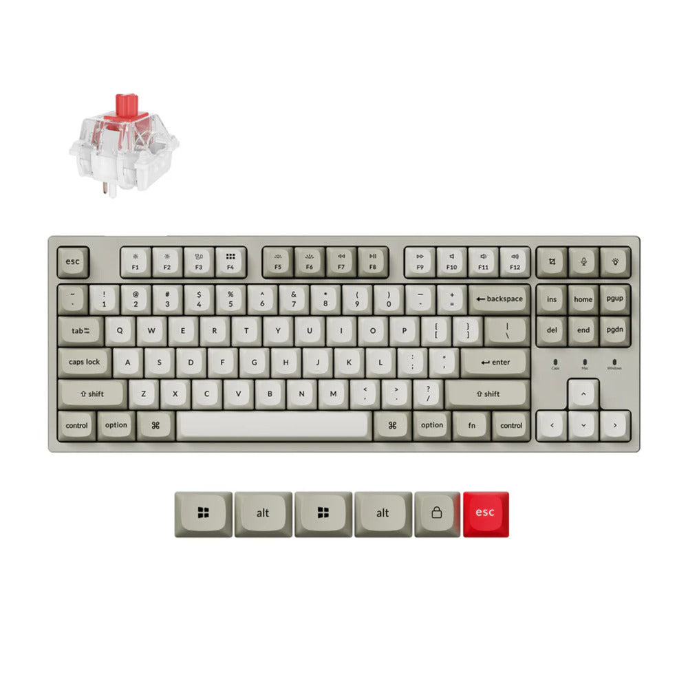 Keychron C1 Pro TKL Wired Mechanical Keyboard (Keychron Super Red)