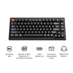 Keychron V1 Ultra 8K Wireless Mechanical Keyboard (Black) (Silk POM Switch - Banana)