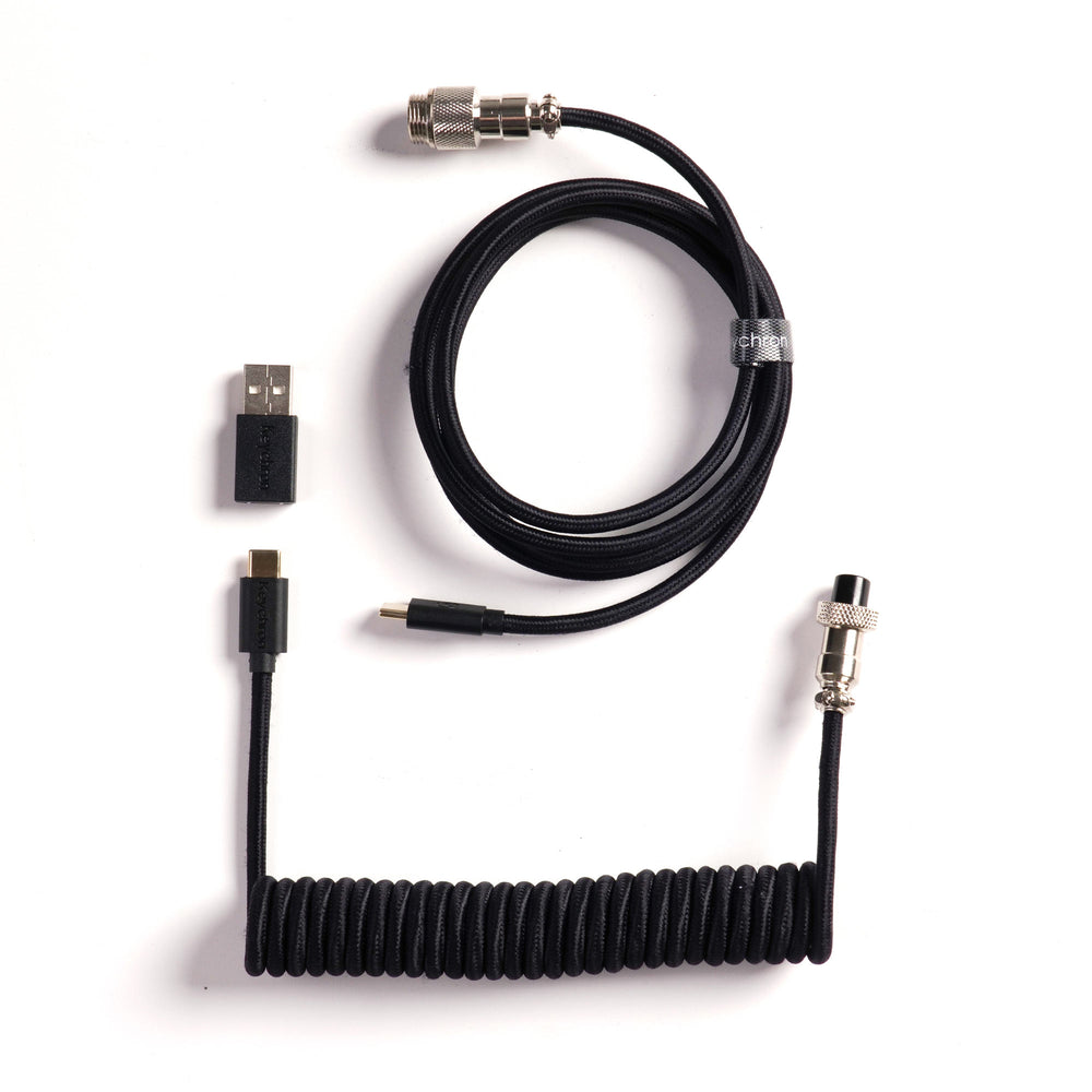 Keychron 8K Coiled Aviator Cable (Black)