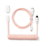 Keychron 8K Coiled Aviator Cable (Light Pink)