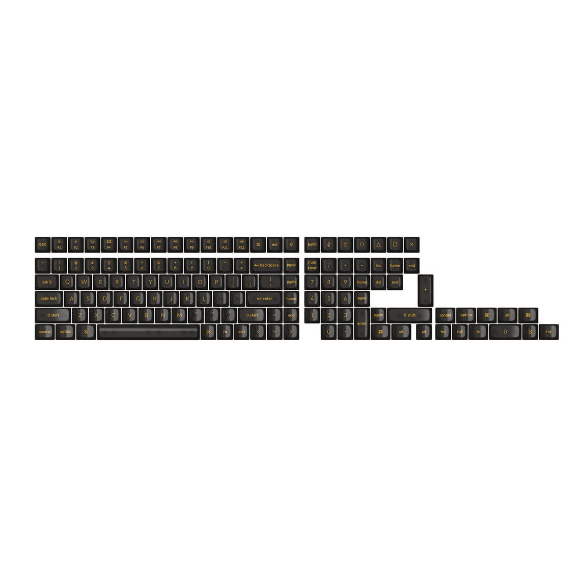 Keychron Black Transparent OSA Profile Keycap Set (Black Transparent)