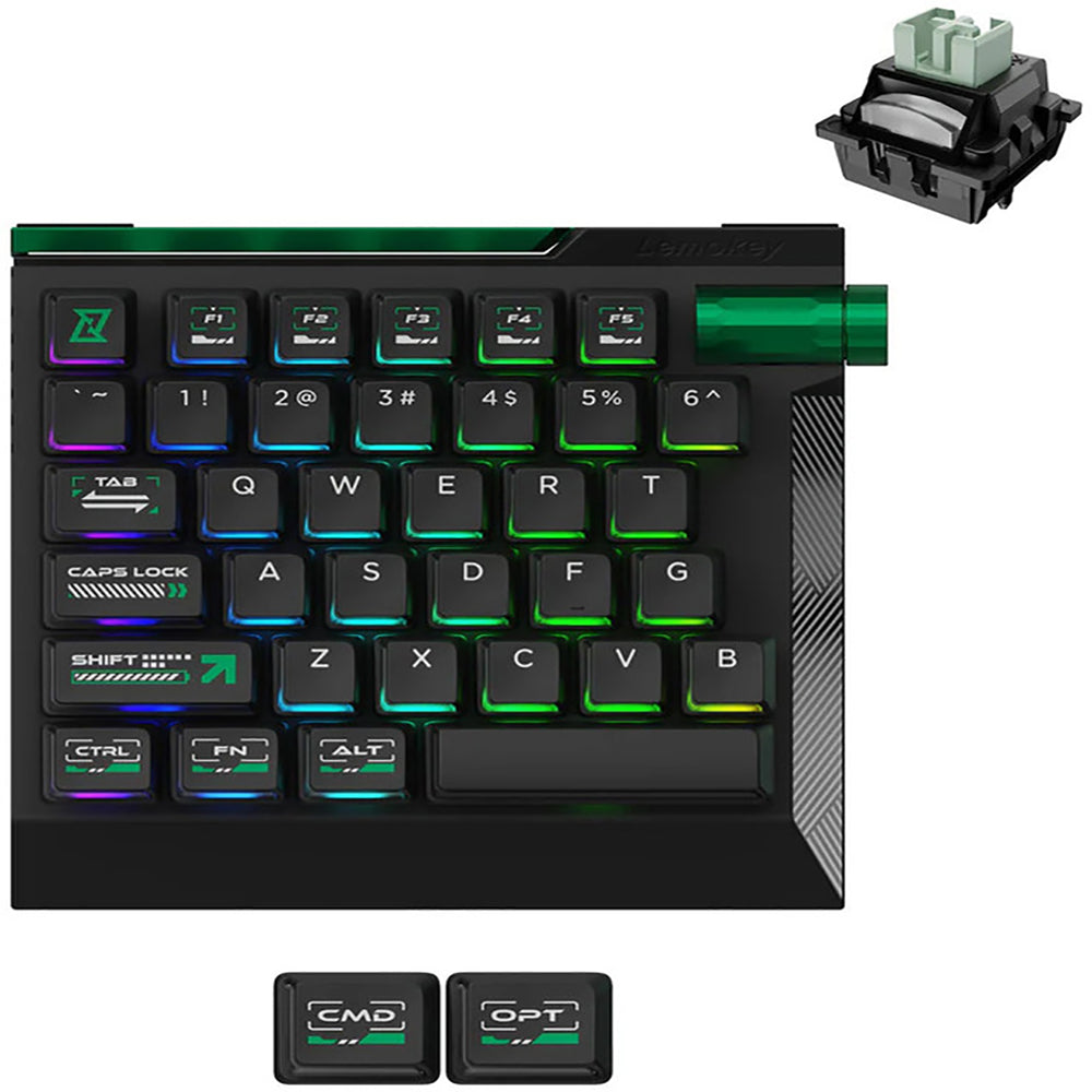 Keychron Lemokey L0 HE One Handed 8K Keyboard (Cyber) (Lime Magnetic Switch)