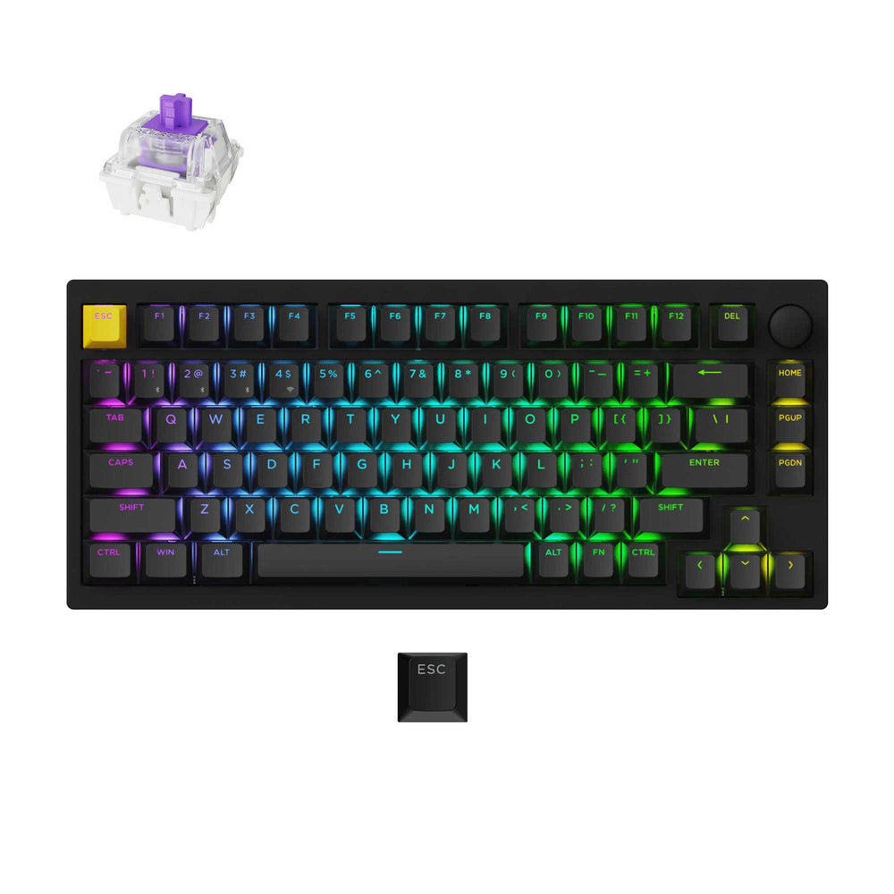 Keychron Lemokey P1 HE Keyboard (Black) (Gateron Double-Rail Nebula Switch)