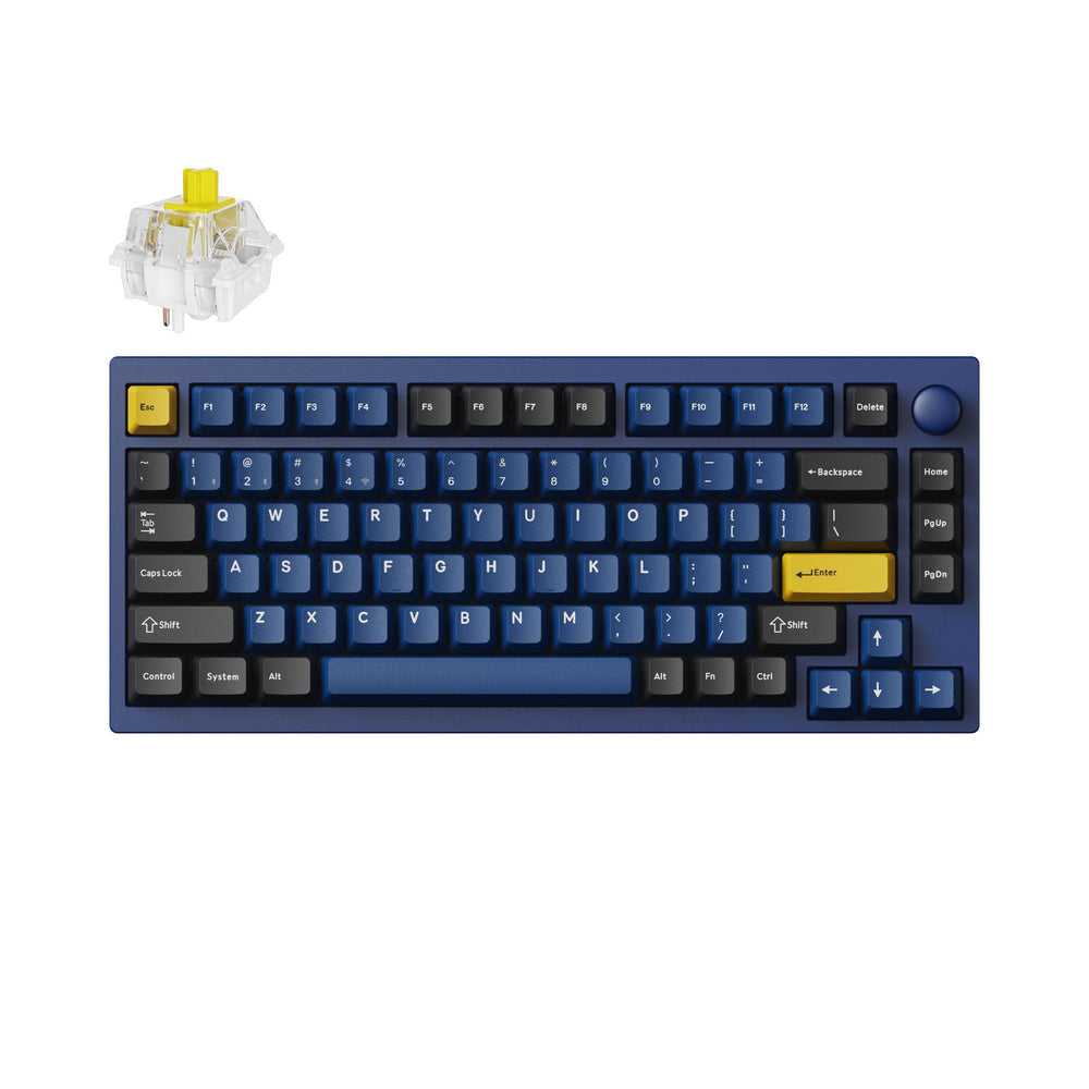 Keychron Lemokey P1 Pro 75% Mechanical Keyboard (Navy Blue) (Super Banana Switch)