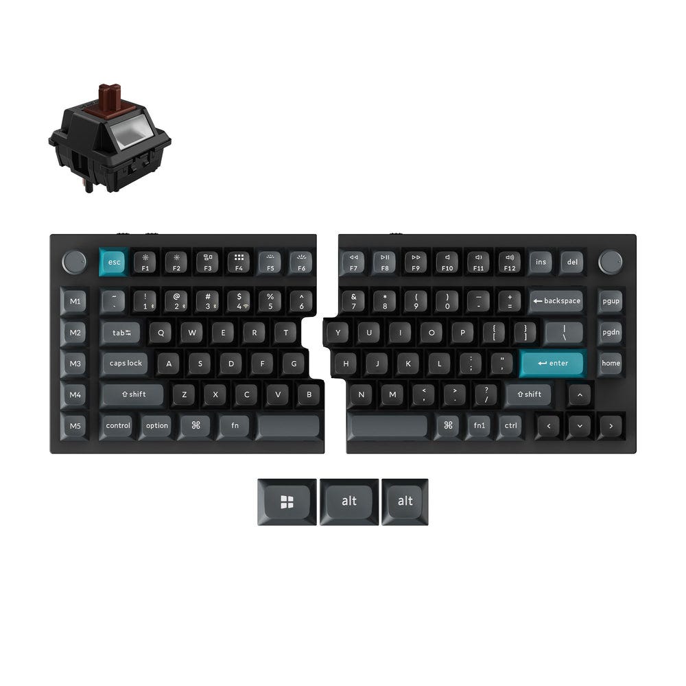 Keychron Q11 Ultra 8K Wireless Keyboard (Black)(Keychron Silk POM Brown Switch)