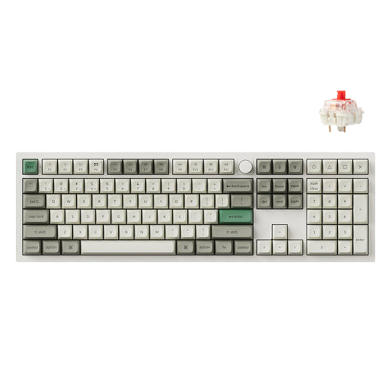 Keychron Q6 Max Hot-Swap Wireless Mechanical Keyboard (White) (Red Switch)