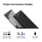 Keychron Q6 Ultra 8K Wireless Mechanical Keyboard (White) (Silk POM Switch - Brown)