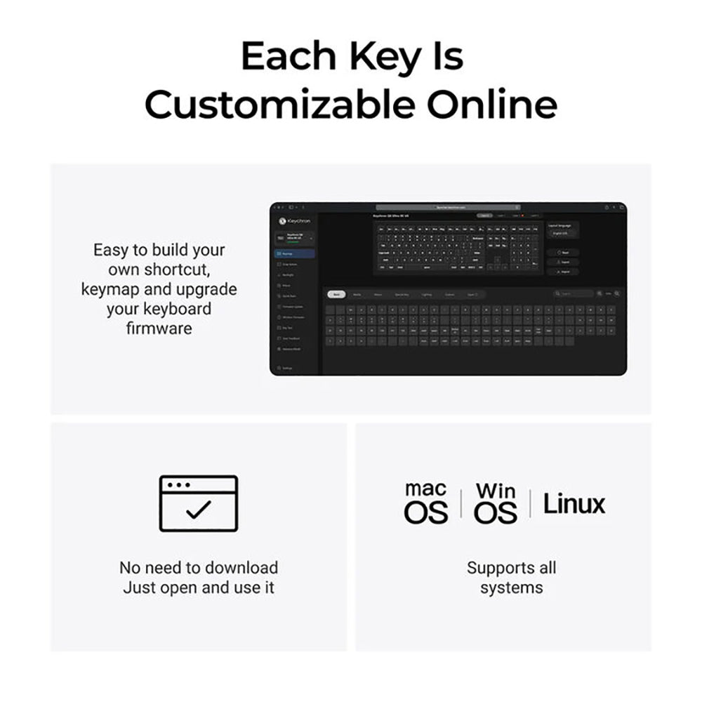 Keychron Q6 Ultra 8K Wireless Mechanical Keyboard (Black) (Silk POM Switch - Brown)