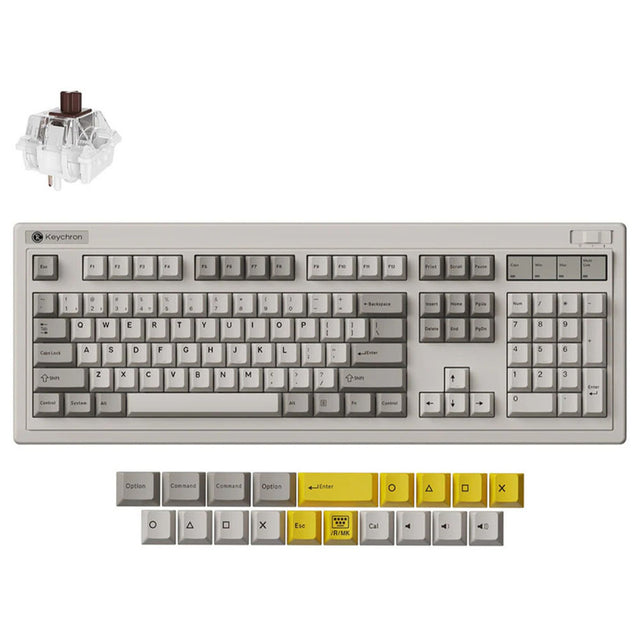 Keychron R6 QMK Wireless RGB Mechanical Keyboard (Retro) (Super Brown ...
