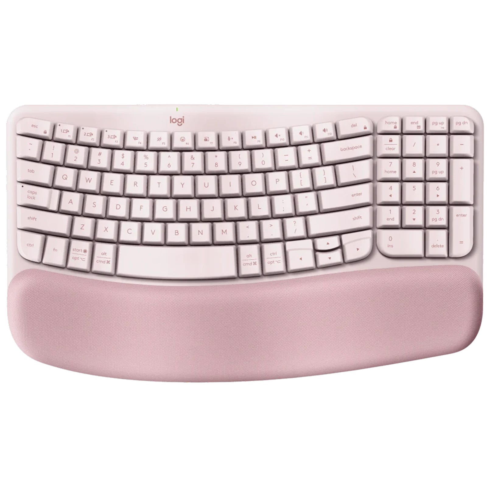 Logitech Wave Keys Wireless Ergonomic Keyboard (Rose)