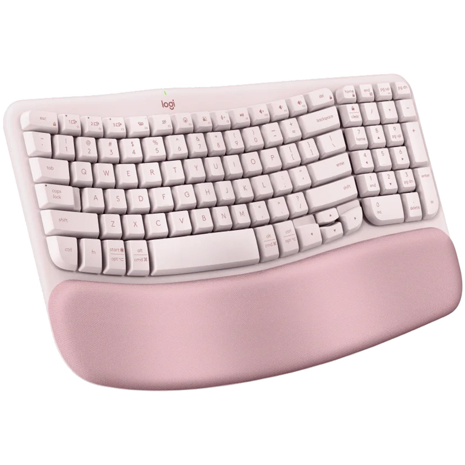 Logitech Wave Keys Wireless Ergonomic Keyboard (Rose)