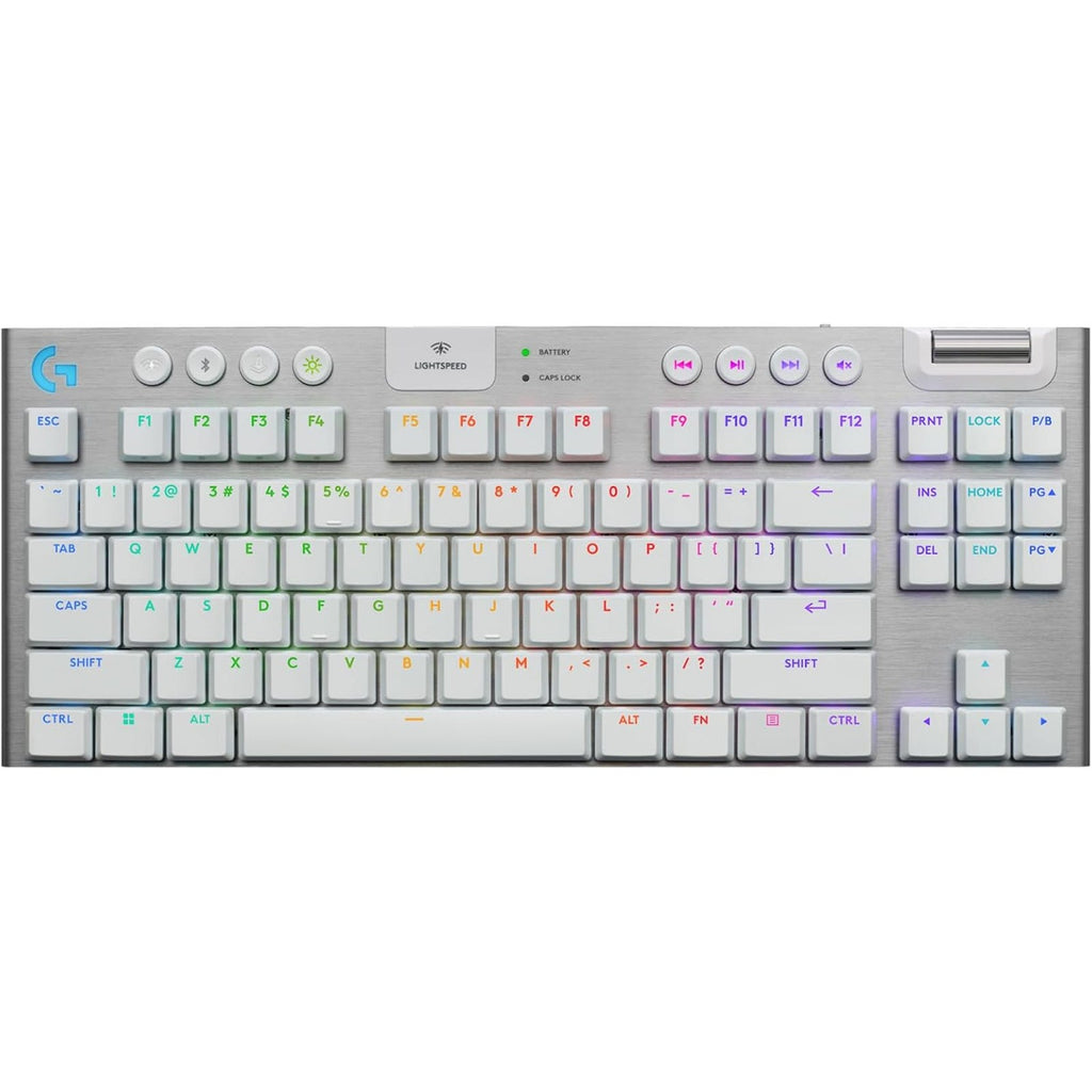 Logitech G915 X LIGHTSPEED TKL Low-Profile Wirelees Gaming Keyboard (White) 
