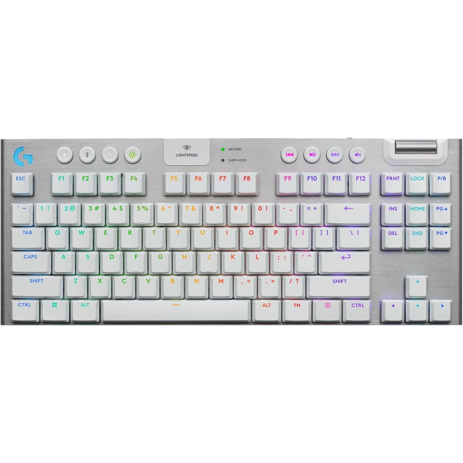 Logitech G915 X LIGHTSPEED TKL Low-Profile Wirelees Gaming Keyboard (White) 