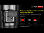 Klarus XT11GT 2000 Lumens torch with battery